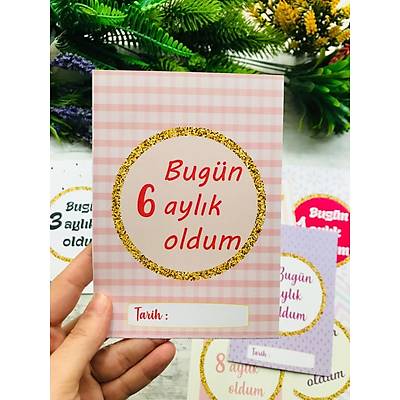Kz ocuk Prenses Tac Temal 12'li Ay Kartlar