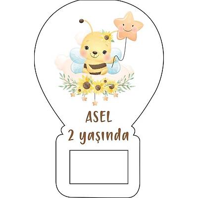 Ar� ve Bal  Temal� Balon Magnet