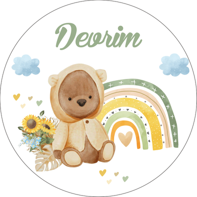 Uv Bask�l� Bo� Metal Kutu G�kku�a�� ve Ay�c�k Balon Temal�