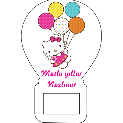 Balon A�acak Magnet Hello Kitty Temal�