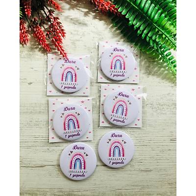 Buton Aacak Magnet  Lila Pembe Gkkua Temal