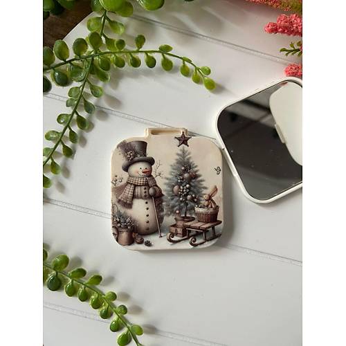 Nostalji Yeni Y�l-Noel-Y�lba�� Kare Ayna