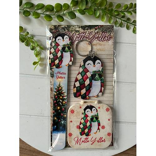 3'l� Yeni Y�l Setleri  ( Ayra� + Anahtarl�k+ Cep Aynas�)