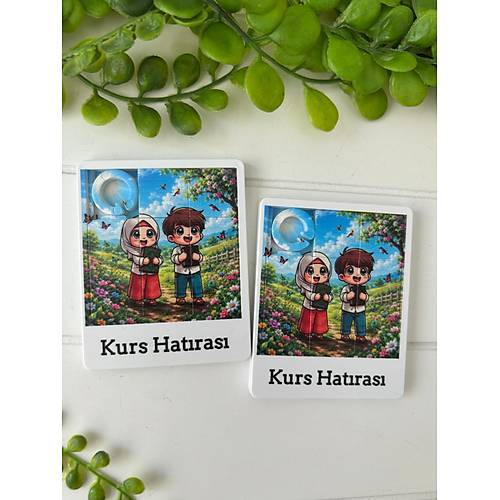 �ocuklar ��in E�itici Kuran Kursu Temal� Puzzle -  8 Par�a �slami Yapboz