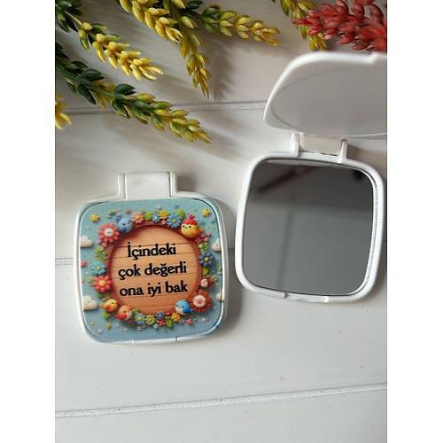 �i�ekli Temal� Kare Pleksi Ayna