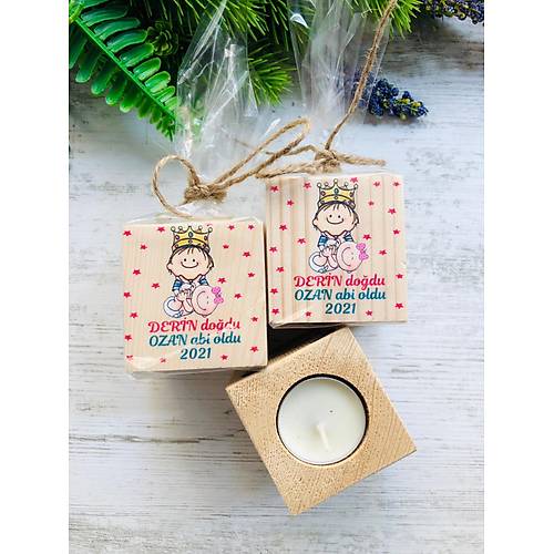 Abi K�z Karde� Temal� Ah�ap Mumluk