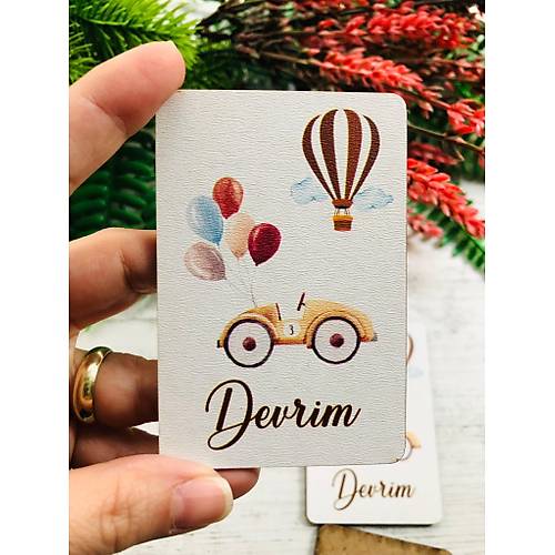 Araba Temal�  3 mm Ah�ap Magnet