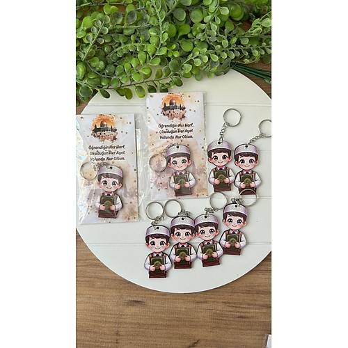 Kuran Kursu Temal� Ah�ap Anahtarl�k