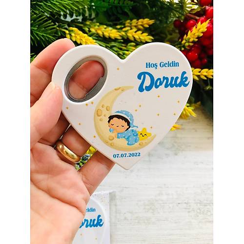 Aydede ve Bebek Temal� Kalp Magnet