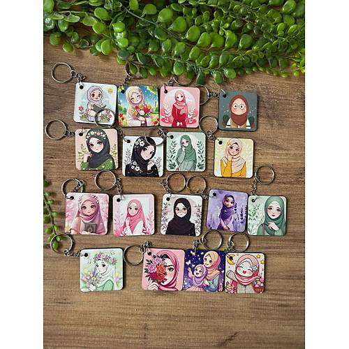 Seri Sonu Kuran Kursu Ah�ap Anahtarl�k 5x5 cm