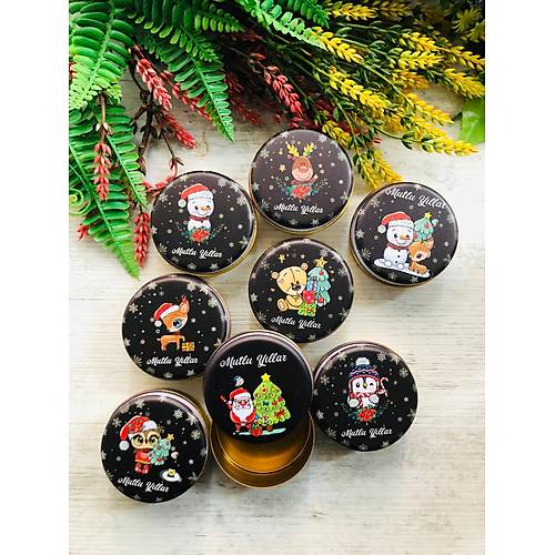 Yeni Y�l Temal�  Kar���k  Mini Metal Kutu