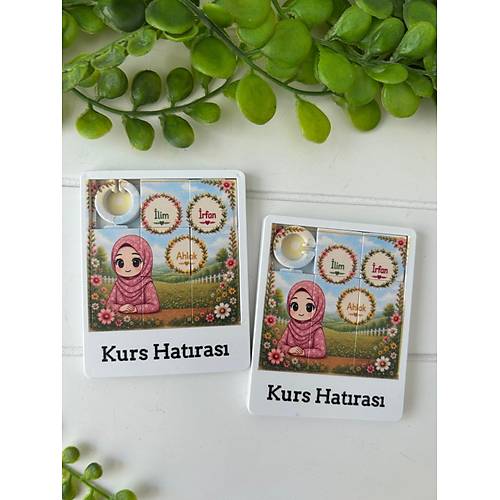 �ocuklar ��in E�itici Kuran Kursu Temal� Puzzle -  8 Par�a �slami Yapboz