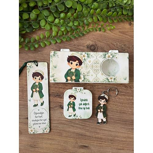 ERKEK -KUR'AN OKUYORUM  AYNA+ANHATARLIK+AYRA�+ KALEML�K SET