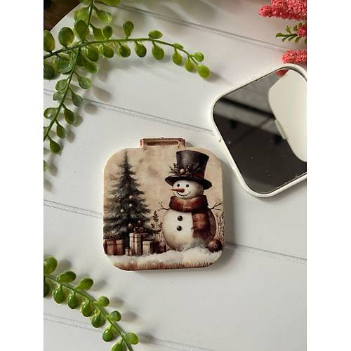 Nostalji Yeni Y�l-Noel-Y�lba�� Kare Ayna