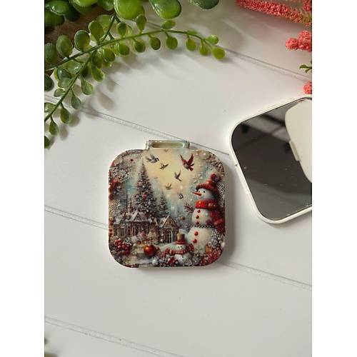 Nostalji Yeni Y�l-Noel-Y�lba�� Kare Ayna