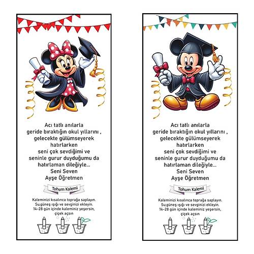 Mezuniyet-Okul Temal�  Tohumlu Kalemi