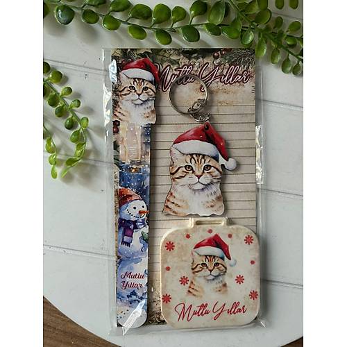 3'l� Yeni Y�l Setleri  ( Ayra� + Anahtarl�k+ Cep Aynas�)