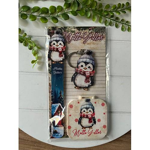 3'l� Yeni Y�l Setleri  ( Ayra� + Anahtarl�k+ Cep Aynas�)