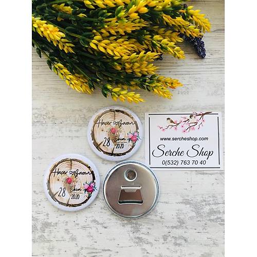 Ah�ap G�r�n�ml�  Metal A�acakl� Magnet