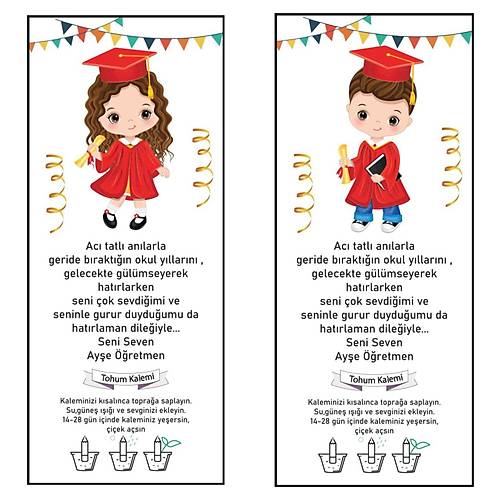 Mezuniyet-Okul Temal�  Tohumlu Kalemi