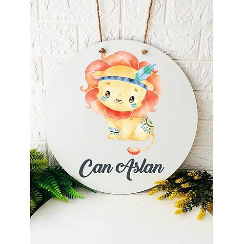 38 cm Ah�ap Kap� S�s�- Aslan Temal�