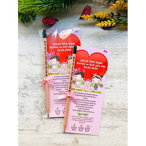 Abla K�z Karde� Temal� Tohumlu Kalem