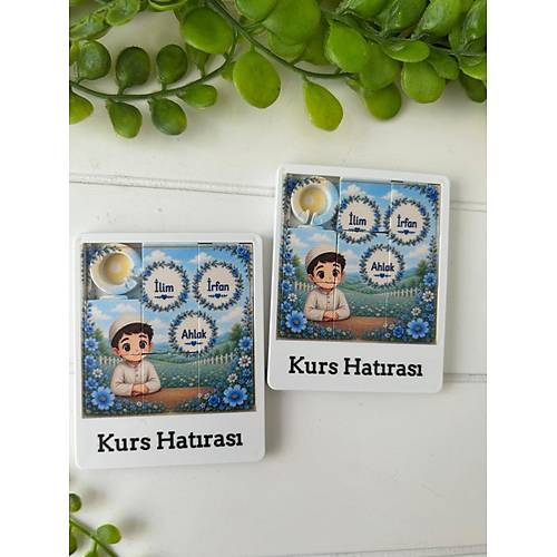 �ocuklar ��in E�itici Kuran Kursu Temal� Puzzle -  8 Par�a �slami Yapboz