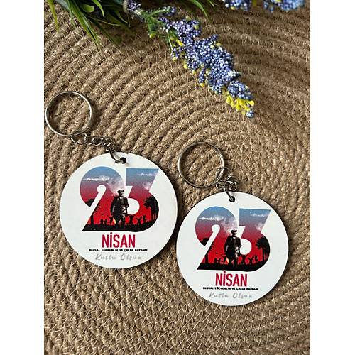 23 Nisan Temal� Ah�ap Anahtarl�k