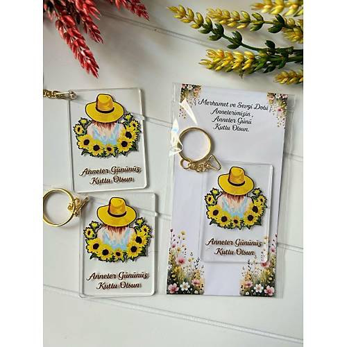 Anneler G�n�  5x7 cm Pleksi Anahtarl�k