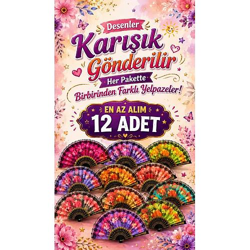 K�na ,S�z,Nikah D���n Organizasyonlar� i�in  Hediye Yelpaze Rengarenk