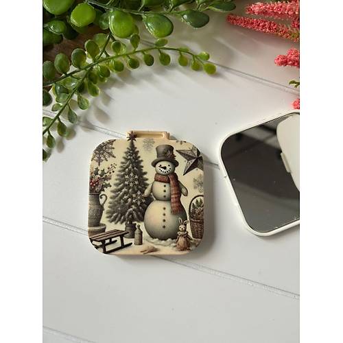 Nostalji Yeni Y�l-Noel-Y�lba�� Kare Ayna