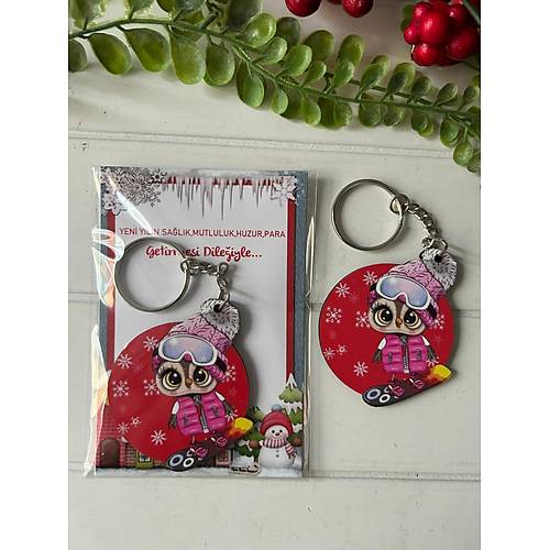Noel -Yeni Y�l-�ekilli Ah�ap Anahtarl�k