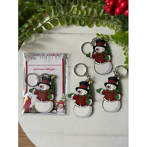 Noel -Yeni Y�l-�ekilli Ah�ap Anahtarl�k