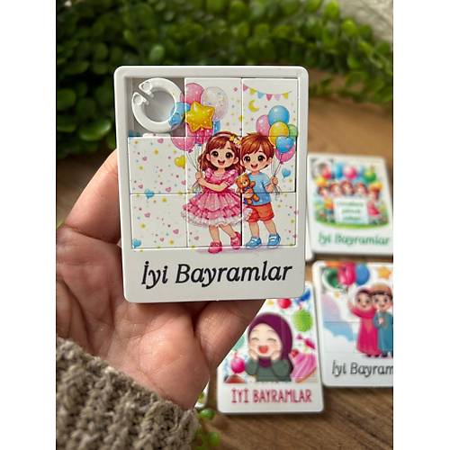 �ocuklar ��in E�itici Bayram Temal� Puzzle - 8 Par�a Yapboz