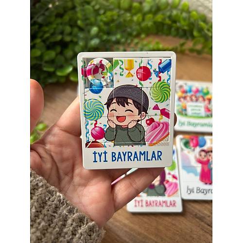 �ocuklar ��in E�itici Bayram Temal� Puzzle -  8 Par�a �slami Yapboz
