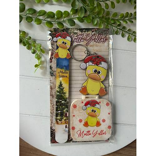 3'l� Yeni Y�l Setleri  ( Ayra� + Anahtarl�k+ Cep Aynas�)