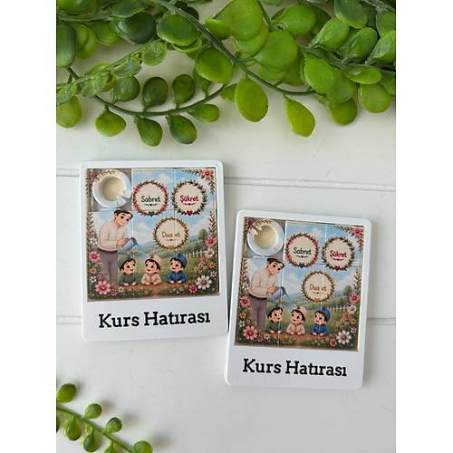 �ocuklar ��in E�itici Kuran Kursu Temal� Puzzle -  8 Par�a �slami Yapboz