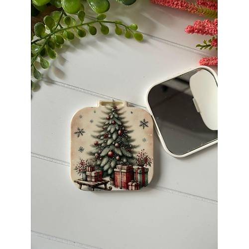 Nostalji Yeni Y�l-Noel-Y�lba�� Kare Ayna