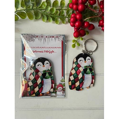 Noel -Yeni Y�l-�ekilli Ah�ap Anahtarl�k