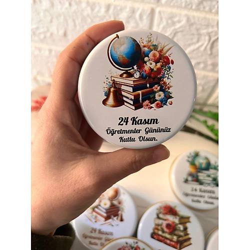 ��retmenler G�n�  Mumlu  Mini Metal Kutu