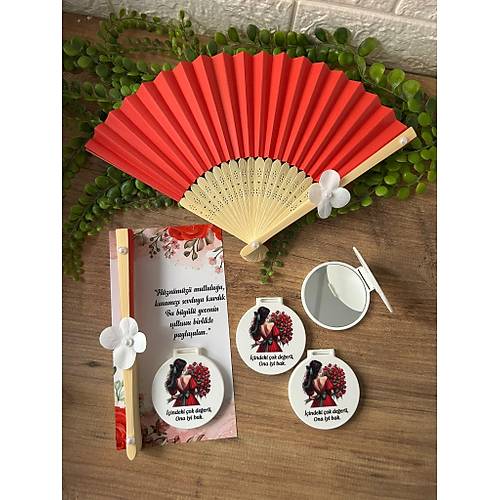 K�na Cep Aynas� ve Yelpaze Set