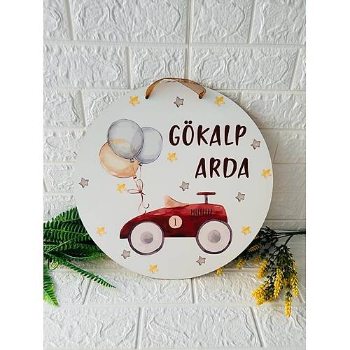 38 cm Ah�ap Kap� S�s�-Araba Temal�