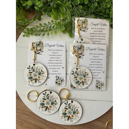 �i�ekli Veli Temal� Ah�ap Anahtarl�k