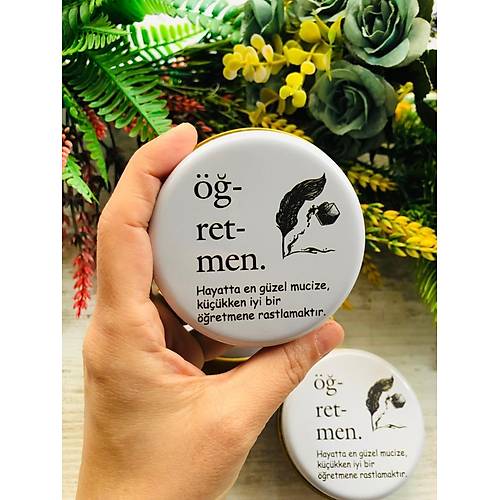 ��retmenler G�n�  Mumlu  Mini Metal Kutu