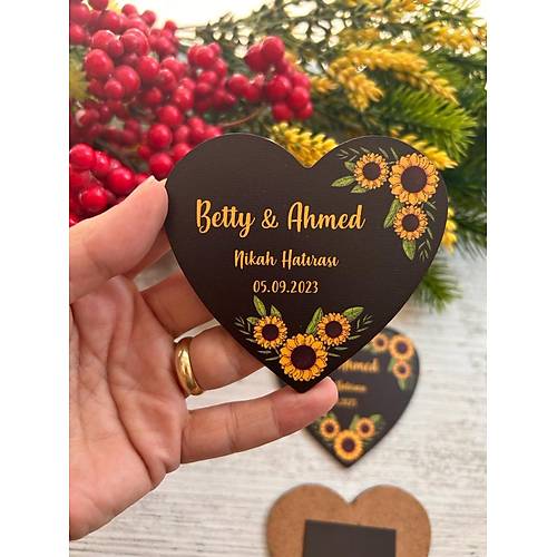 Ah�ap Kalp Magnet- Ay�i�e�i Temal�