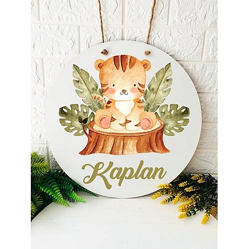 38 cm Ah�ap Kap� S�s�- Yavru Kaplan Temal�