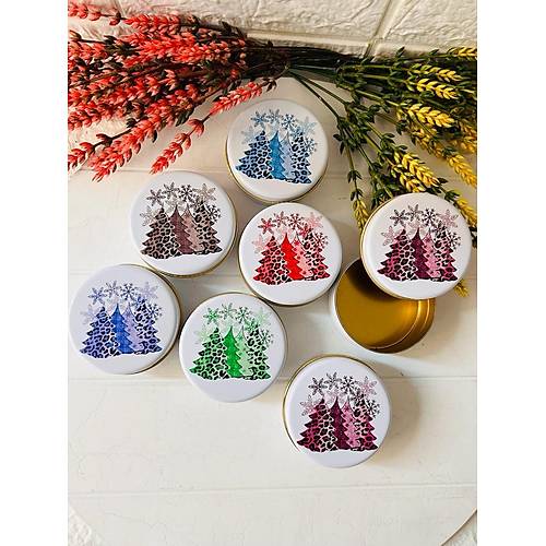 Yeni Y�l Temal�  Kar���k  Noel A�ac� Mini Metal Kutu
