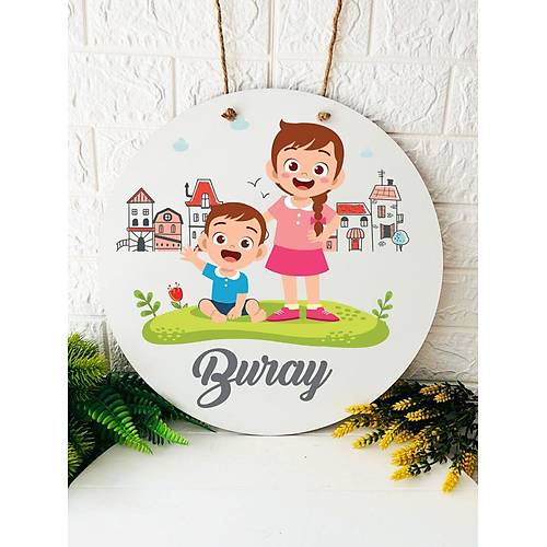 38 cm Ah�ap Kap� S�s�- Abla Erkek Karde�