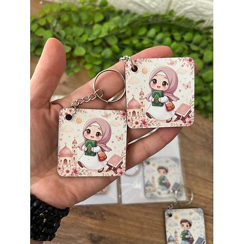 Seri Sonu Kuran Kursu Ah�ap Anahtarl�k 5x5 cm
