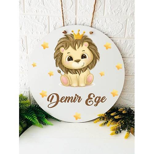 38 cm Ah�ap Kap� S�s�- Aslan Temal�